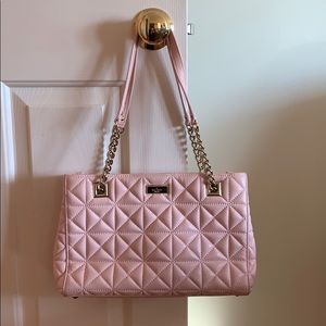Pink Kate Spade diamond-quilted purse
